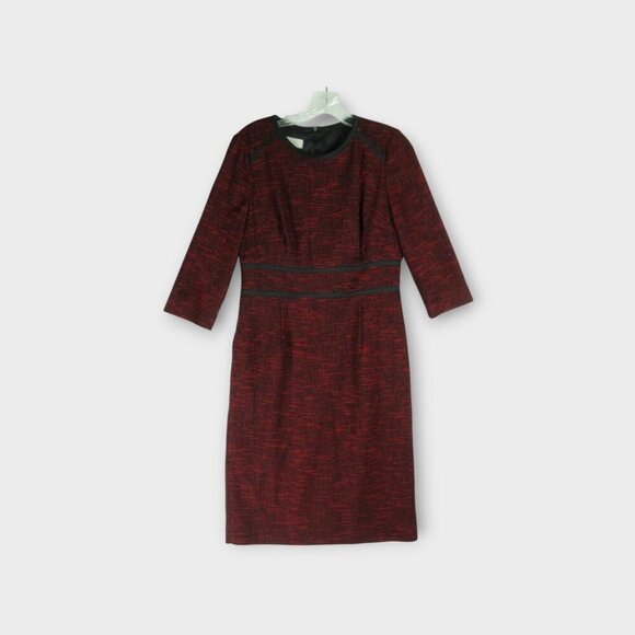 Hobbs London Dresses & Skirts - Hobbs of London Florrie Tweed Sheath Business Dress Size 8 Red 1/2 Sleeve